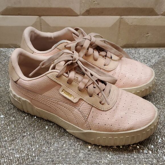 Puma Other - SOLD!! PUMA Pink Snakeprint Sneakers - Size 3C